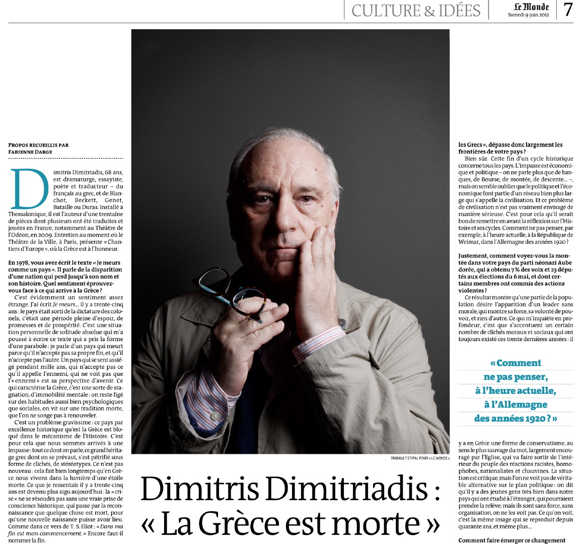 Thibault Stipal - Photographe - Dimitris Dimitriadis / Le Monde - 1