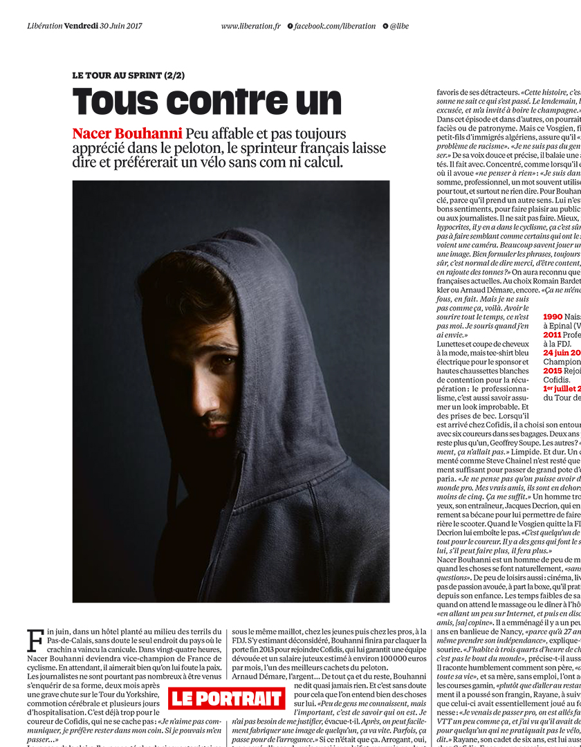 Thibault Stipal - Photographe - Nacer Bouhanni pour Libération  - 1