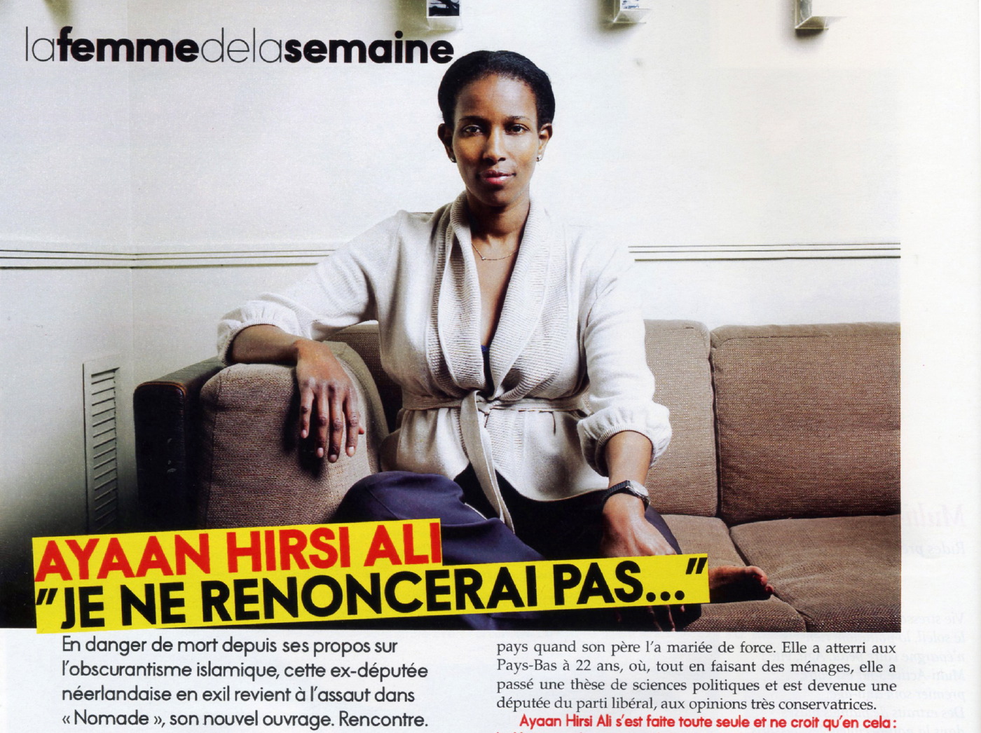 Thibault Stipal - Photographe - Ayaan Hirsi Ali / Elle - 1