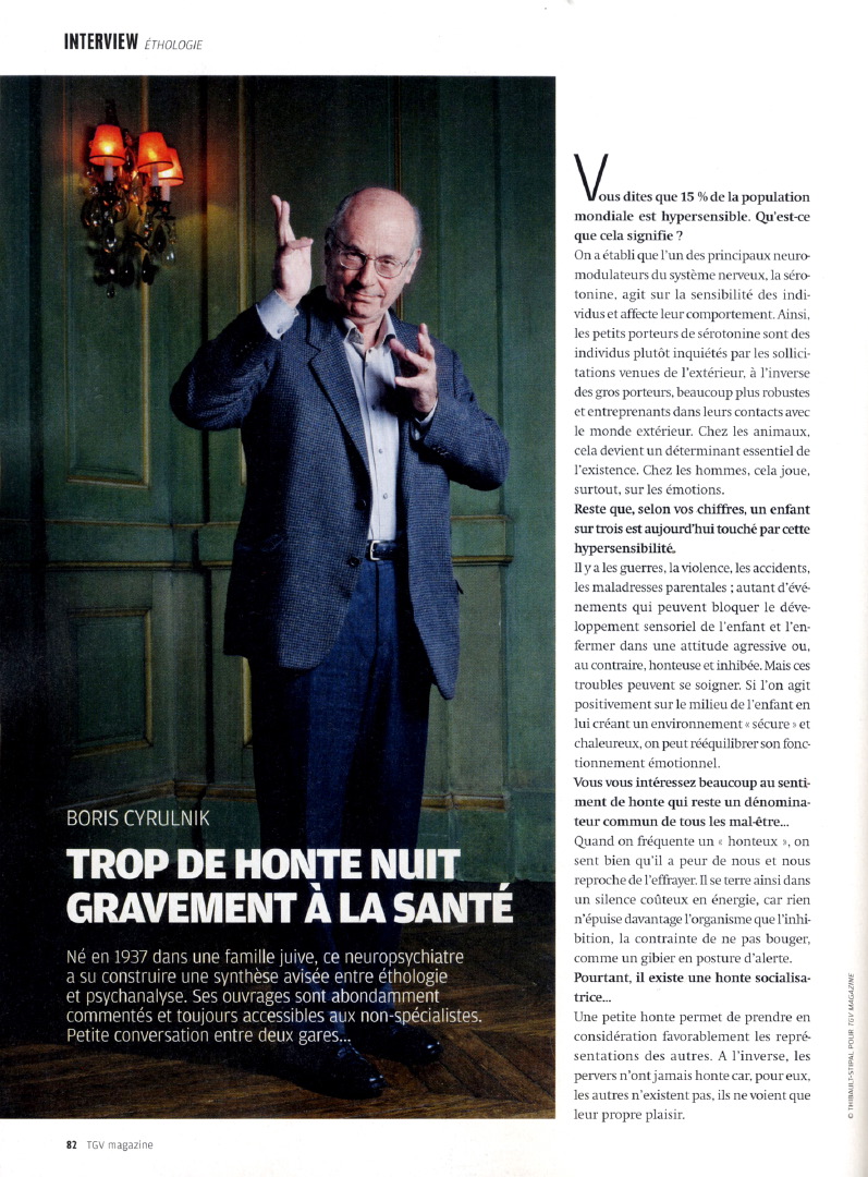 Thibault Stipal - Photographe - Boris Cyrulnik / TGV Mag - 2