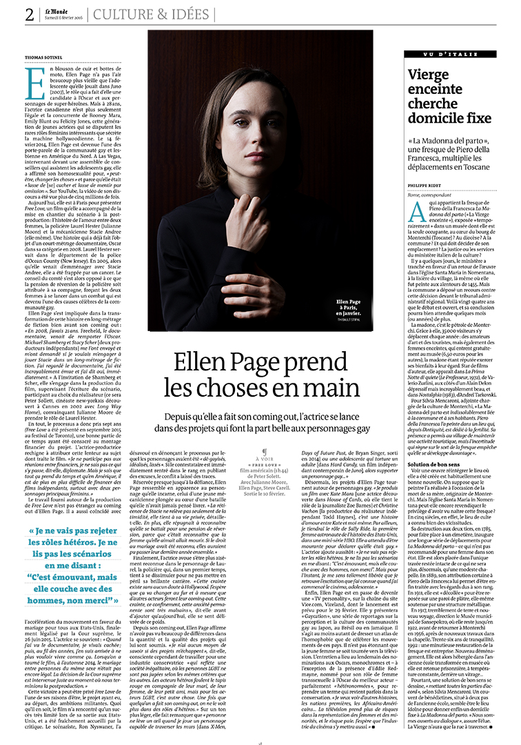 Thibault Stipal - Photographe - Ellen Page pour Le Monde - 1